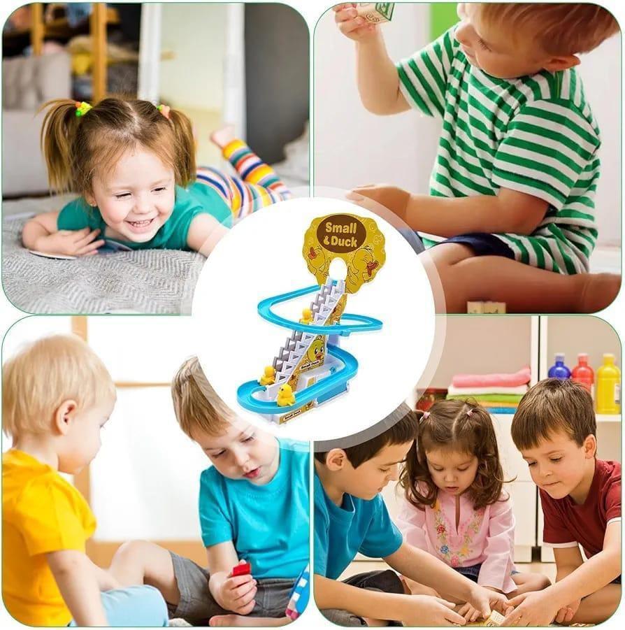 Electric Duck Climbing Track Toy